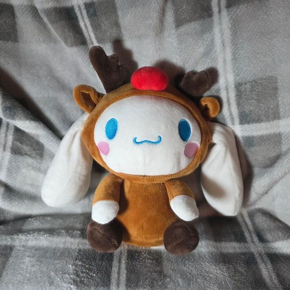 Sanrio Cinnamoroll 9" Holiday Reindeer Plush 2023 Christmas Brown White